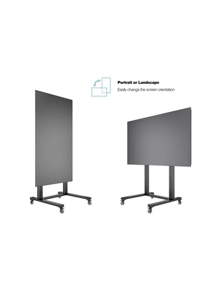 MULTIBRACKETS 2739 Soporte móvil Multibrackets Public Display Stand 180 Dual Pillar Wheelbase Negro - écran 70 -110  VESA Max