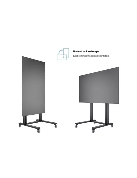 MULTIBRACKETS 2739 Support mobile Multibrackets Public Display Stand 180 Dual Pillar Wheelbase Black - écran 70"-110" VESA Max 