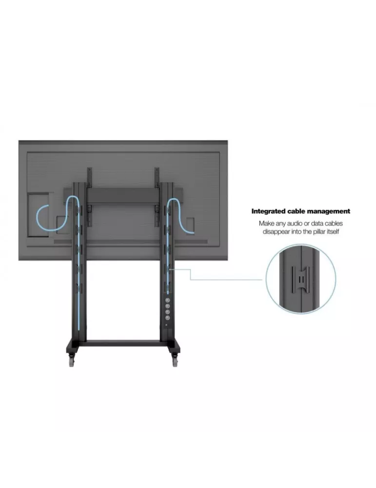 MULTIBRACKETS 2739 Soporte móvil Multibrackets Public Display Stand 180 Dual Pillar Wheelbase Negro - écran 70 -110  VESA Max