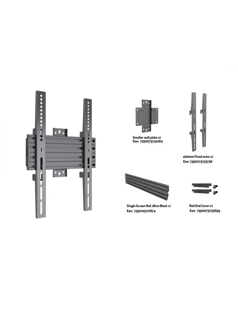 MULTIBRACKETS 5377 Wallmount Pro MBW1UP Multibrackets fixed wall mount - 40 -65  screen VESA Max 200x400 MULTIBRACKETS MUL5377