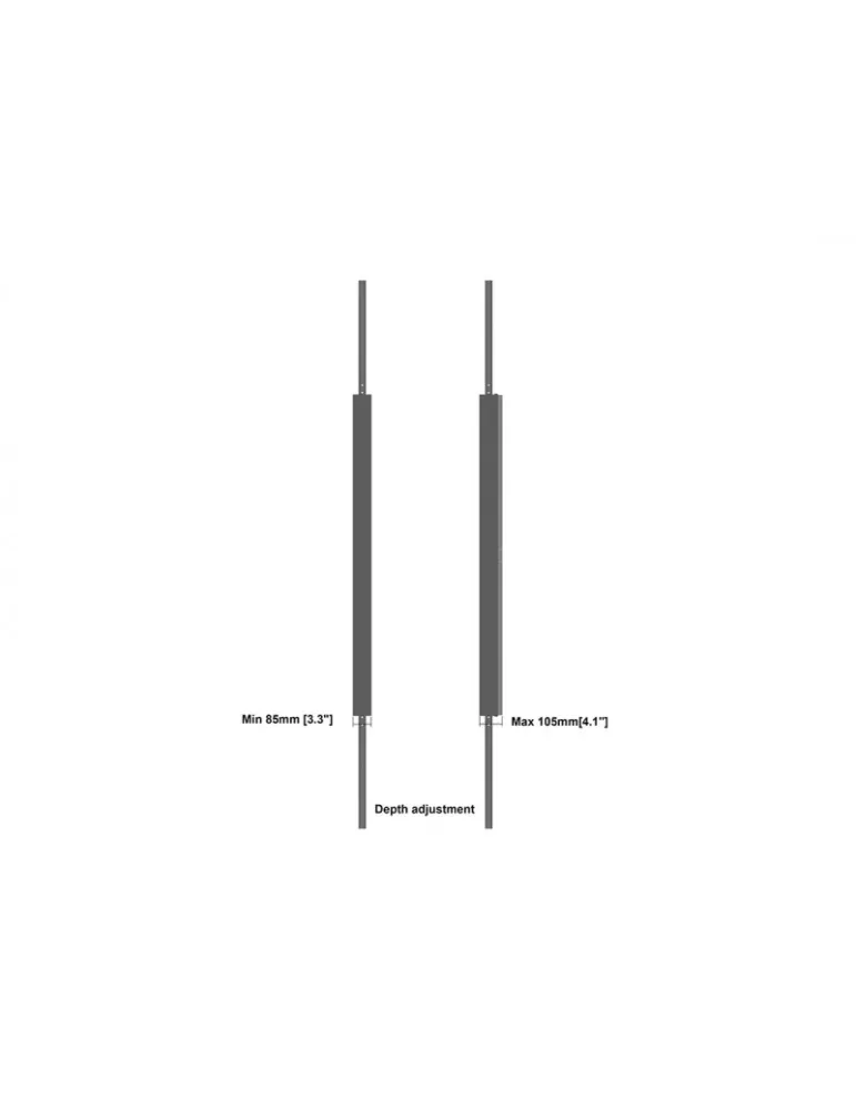 MULTIBRACKETS 5711 Support sol plafond avec caisson Multibrackets Recinto 65  Floor to Ceiling Medium Negro - Pantalla 65  VES