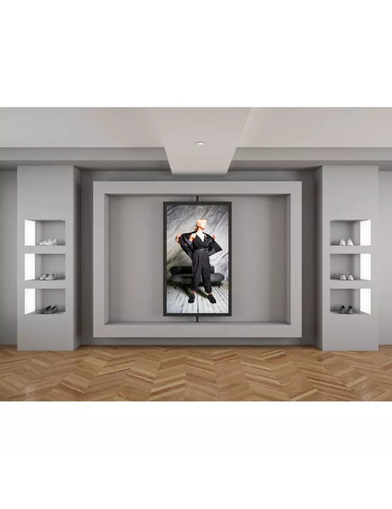 MULTIBRACKETS 5711 Support sol plafond avec caisson Multibrackets Recinto 65  Floor to Ceiling Medium Negro - Pantalla 65  VES