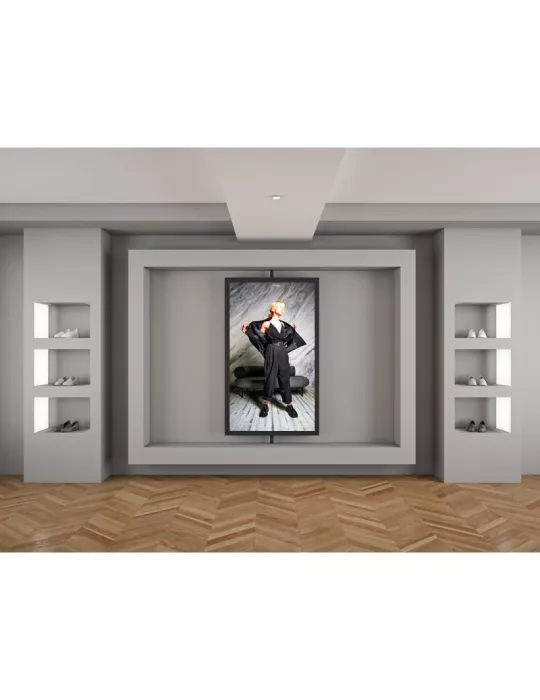 MULTIBRACKETS 5711 Support sol plafond avec caisson Multibrackets Enclosure 65" Floor to Ceiling Medium Noir - écran 65" VESA M