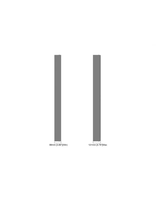 MULTIBRACKETS 6121 Marco para monitor de 55  Carcasa Multibrackets 55  Alto Brillo Pared Mediana Negro - Pantalla 55  VESA Max