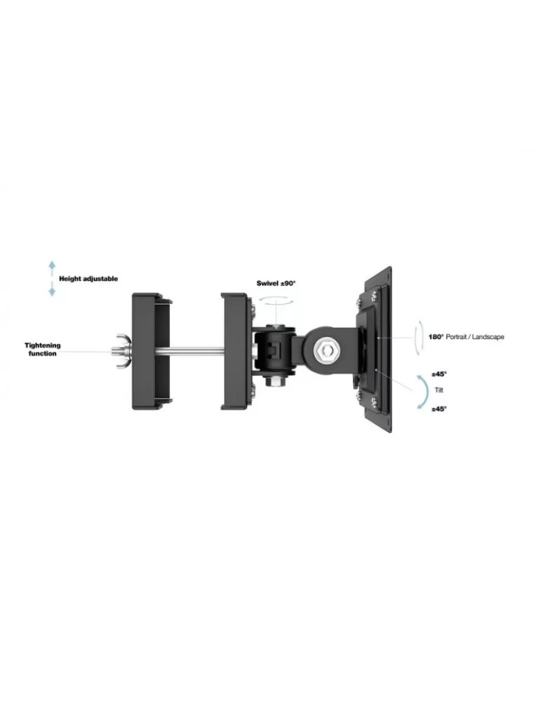 MULTIBRACKETS 2659 Halterung Pfostenbefestigung Durchmesser 17 bis 50 mm Multibrackets VESA Monitor Polemount 75 100 - VESA Ma