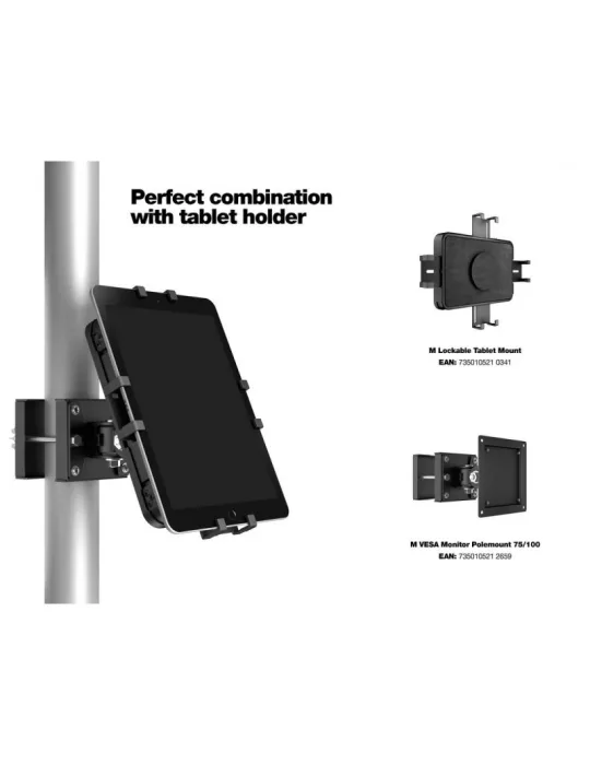 MULTIBRACKETS 2659 Halterung Pfostenbefestigung Durchmesser 17 bis 50 mm Multibrackets VESA Monitor Polemount 75 100 - VESA Ma