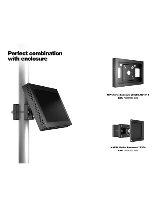 MULTIRACKETS 2659 Soporte de montaje en poste de 17 a 50 mm de diámetro Multibrackets VESA Monitor Polemount 75 100 - VESA Max