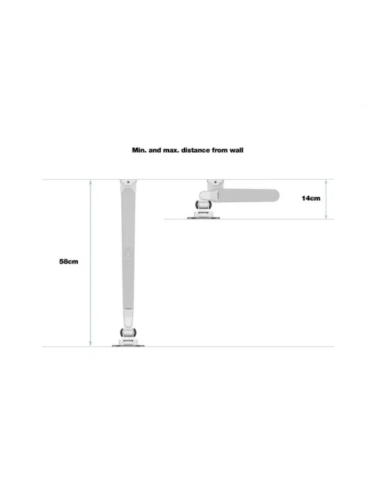 MULTIBRACKETS 1027 Soporte de mesa Multibrackets Gas Lift Arm Wall Single pour écran 15 - 32  Carga 10Kg Vesa Max 100x100 MULT
