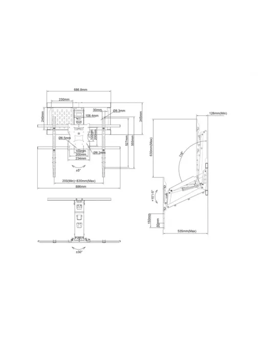 MULTIBRACKETS 0495 Motorized articulated wall mount Multibrackets FlexArm Full-motion Ref. MULTIBRACKETS MUL0495 | MusicGoodDe