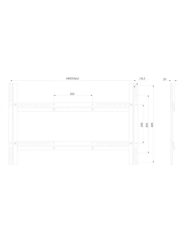 MULTIBRACKETS 5204 VESA 600x400 or 400x600 optional for BASIC mobile rack REF  MULTIBRACKETS MUL5204 | MusicGoodDeal