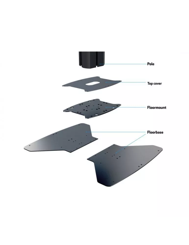 MULTIBRACKETS 9802 Embase en acier a fixé au sol Multibrackets Public Display Stand Floorstand Base B2B MULTIBRACKETS MUL9802