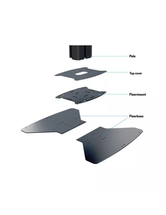MULTIBRACKETS 9802 Embase en acier a fixer au sol Multibrackets Public Display Stand Floorstand Base B2B