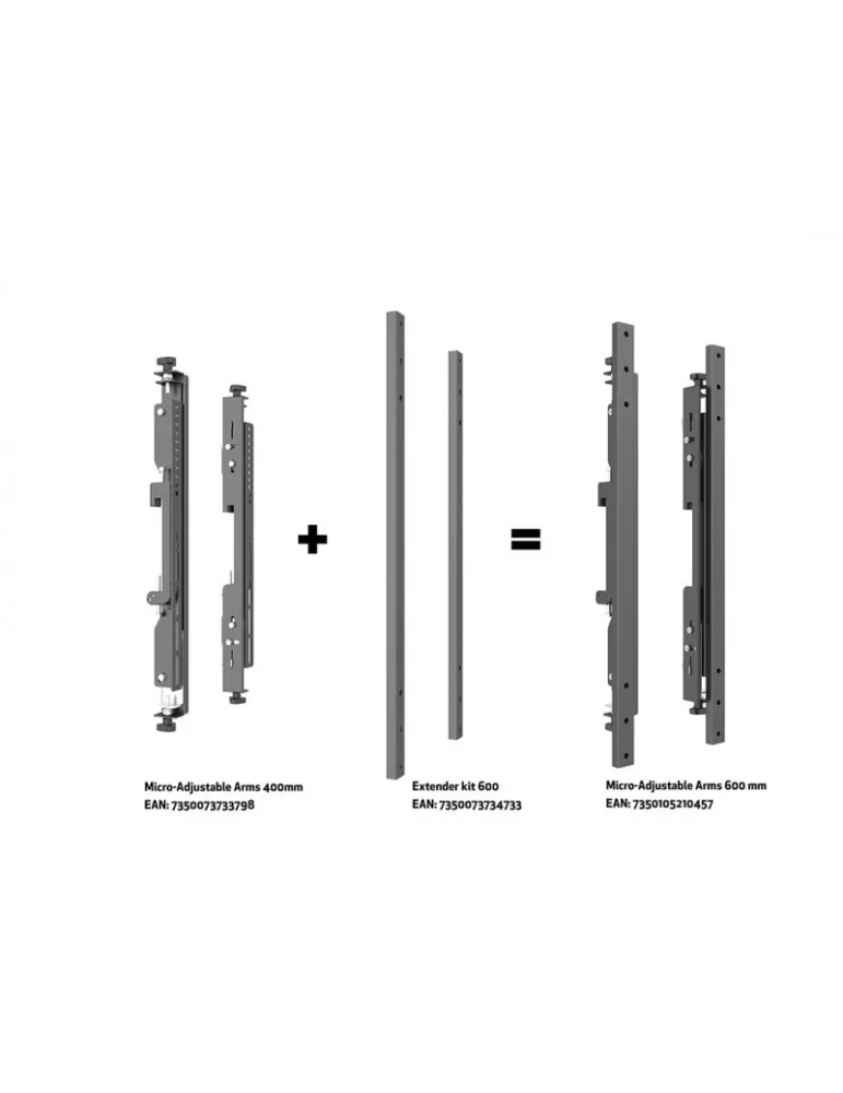 MULTIBRACKETS 4943 Multibrackets Wallmount Pro MBW1U 1000 Micro Adjustable wall mount - 65 -120  screen VESA Max 1000x600 MULT