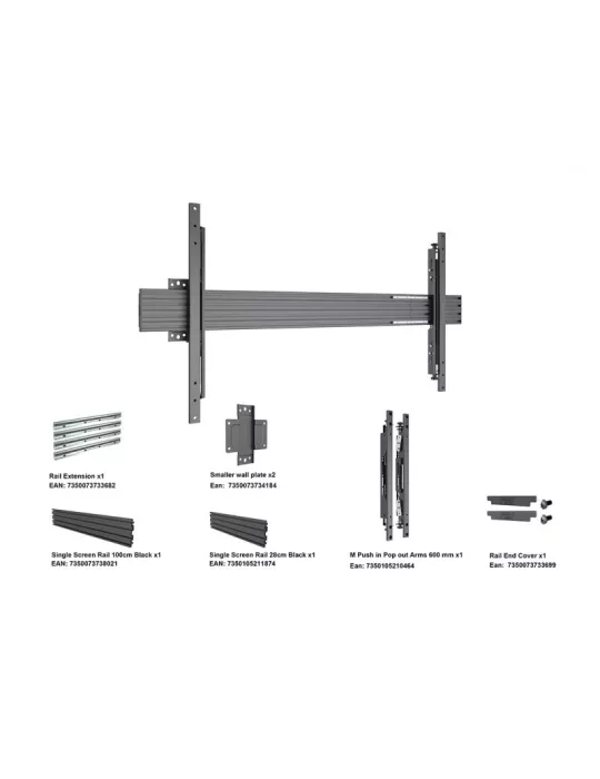 MULTIBRACKETS 4943 Multibrackets Wallmount Pro MBW1U 1000 Micro Adjustable wall mount - 65 -120  screen VESA Max 1000x600 MULT