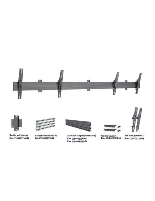 MULTIBRACKETS 5766 Wandhalterung Multibrackets Wallmount Pro MBW2UHD Tilt - 2 Bildschirme 65 -75  VESA Max 600x400 MULTIBRACKE