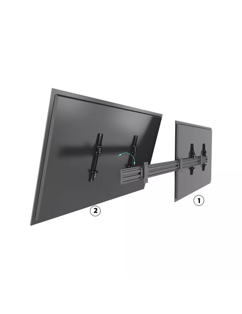 MULTIBRACKETS 5766 Wallmount Multibrackets Wallmount Pro MBW2UHD Tilt - 2 screens 65 -75  VESA Max 600x400 MULTIBRACKETS MUL57