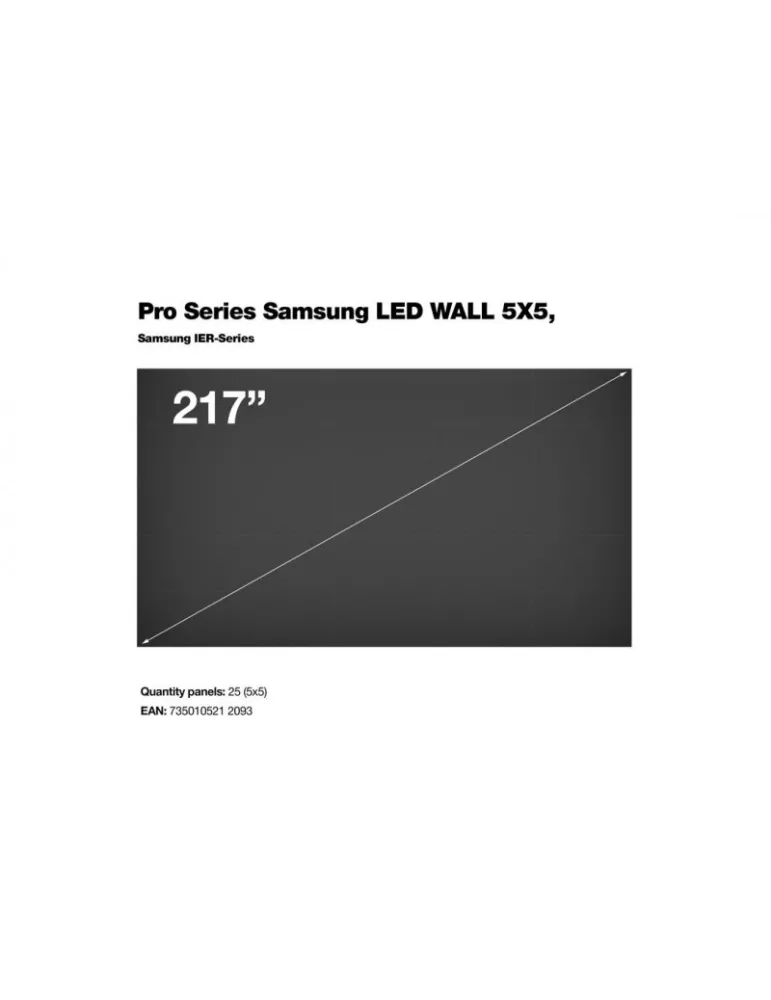 MULTIBRACKETS 2093 Videowandhalter Multibrackets LEDWALL 5x5 Samsung IER-Series 217 -Bildschirm MULTIBRACKETS MUL2093 | MusicG
