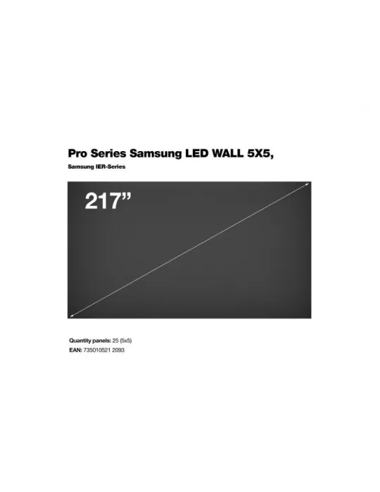MULTIBRACKETS 2093 Videowandhalter Multibrackets LEDWALL 5x5 Samsung IER-Series 217 -Bildschirm MULTIBRACKETS MUL2093 | MusicG