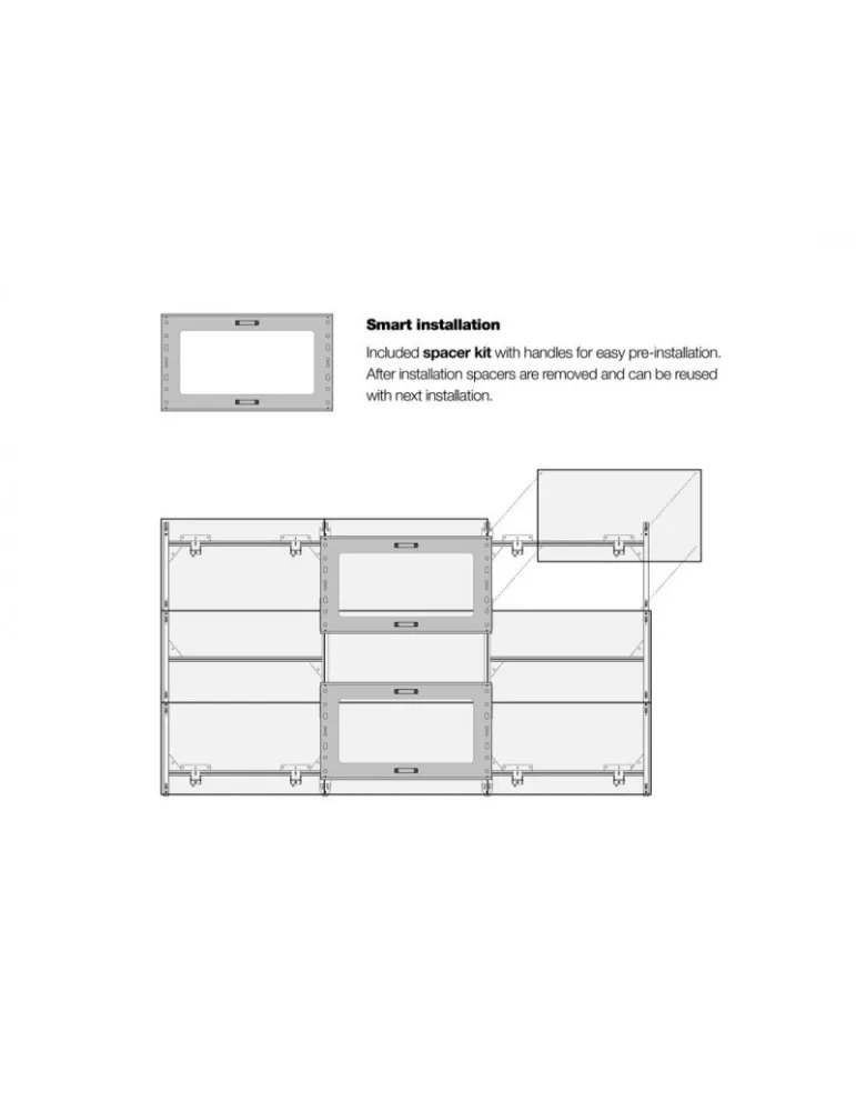 MULTIBRACKETS 2093 Picture wall support Multibrackets LEDWALL 5x5 Samsung IER-Series 217  screen MULTIBRACKETS MUL2093 | Music