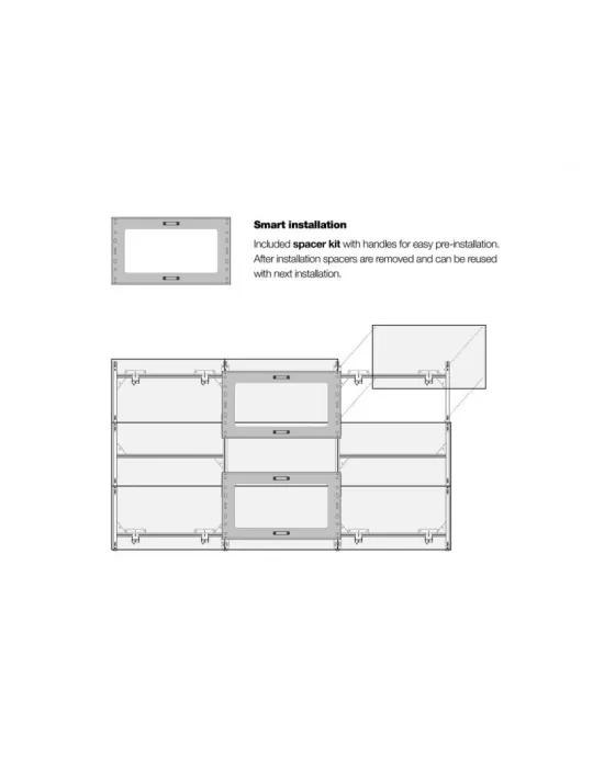 MULTIBRACKETS 2093 Support mur d'images Multibrackets LEDWALL 5x5 Samsung IER-Series écran 217"