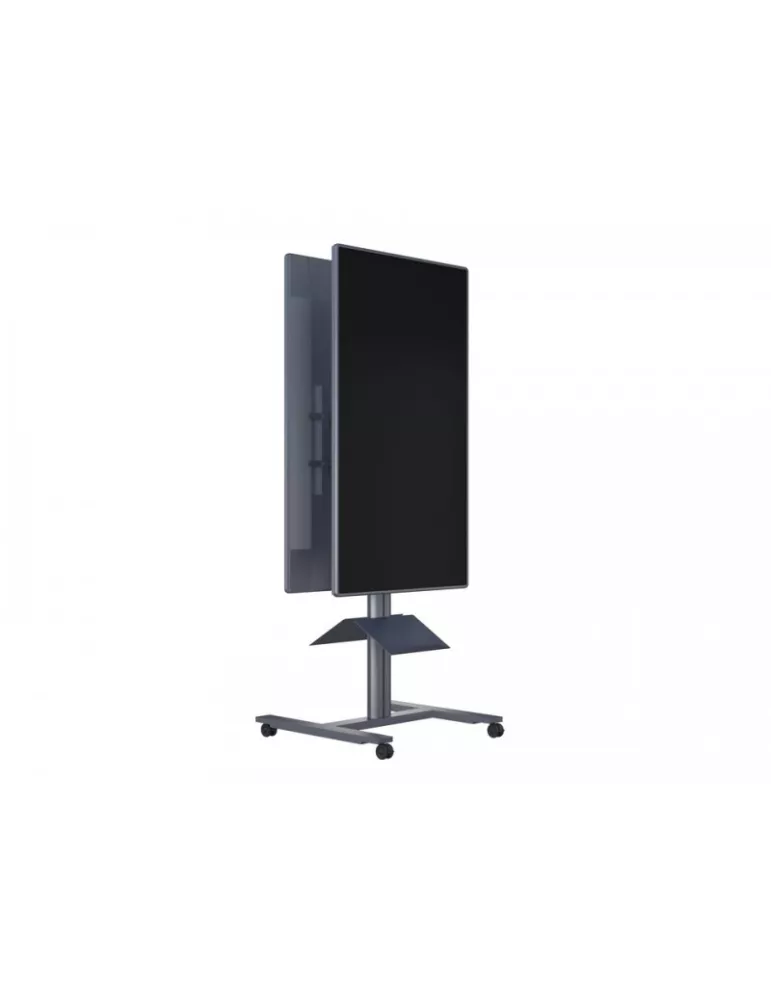 MULTIBRACKETS 5990 Mobile Halterung 2 Bildschirme Rücken an Rücken Multibrackets Public Display Stand 180 HD Back to Back Silb