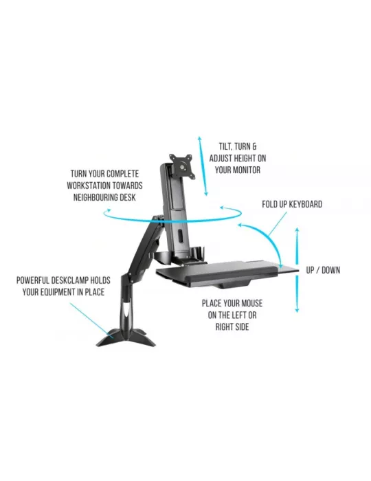 MULTIBRACKETS 4634 Tischständer Multibrackets Flex Desk Workstation - 15 -27  Bildschirm VESA Max 100x100 MULTIBRACKETS MUL463