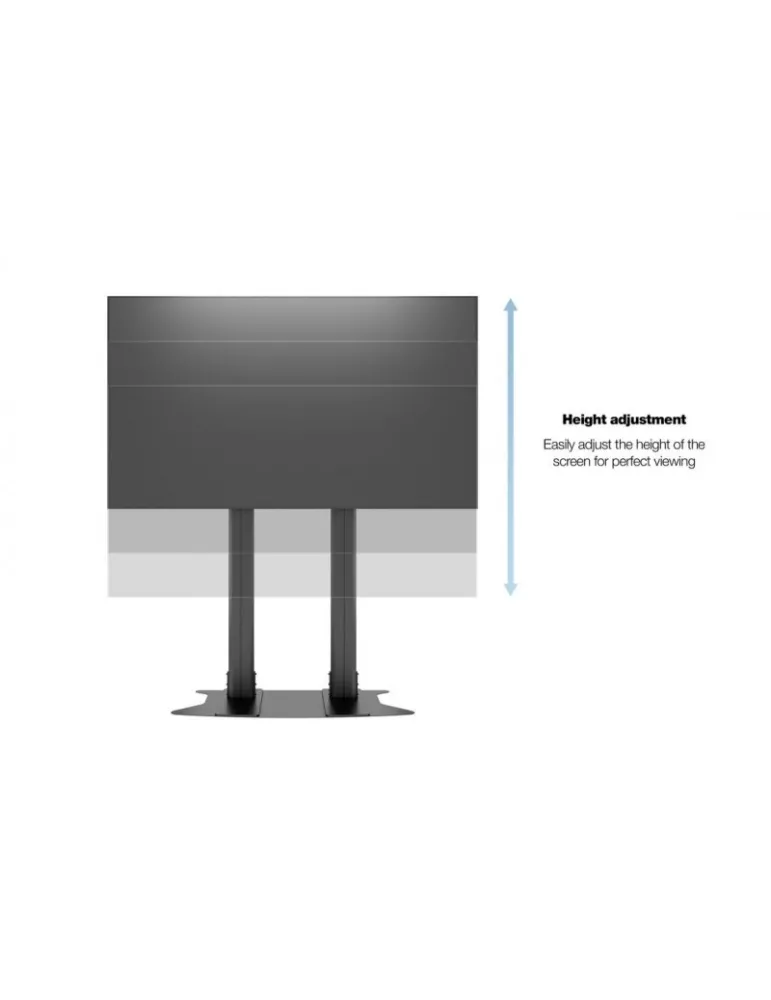MULTIBRACKETS 2579 Support sol a fixer Multibrackets Public Display Stand 180 Dual Pillar Floorbase Black - écran 70"-110" VESA