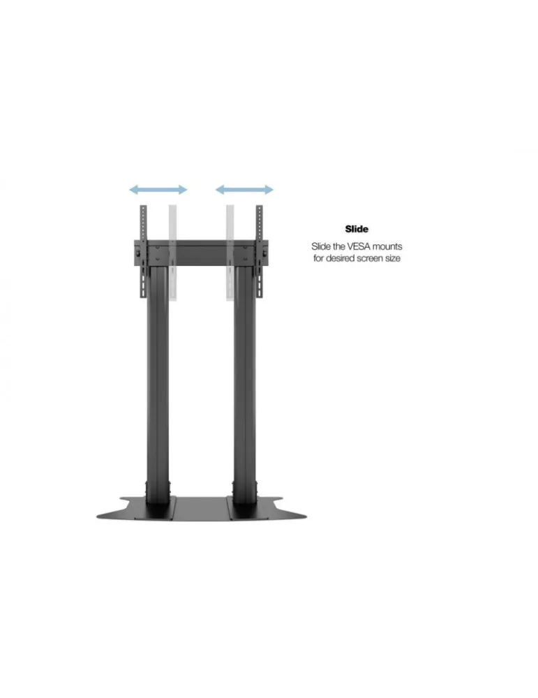 MULTIBRACKETS 2579 Bodenständer zum Befestigen Multibrackets Public Display Stand 180 Dual Pillar Floorbase Black - Bildschirm