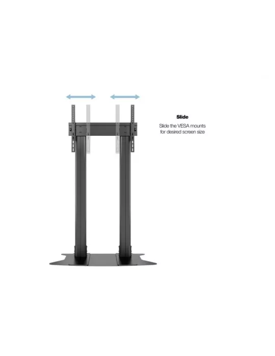 MULTIBRACKETS 2579 Support sol a fixer Multibrackets Public Display Stand 180 Dual Pillar Floorbase Black - écran 70"-110" VESA