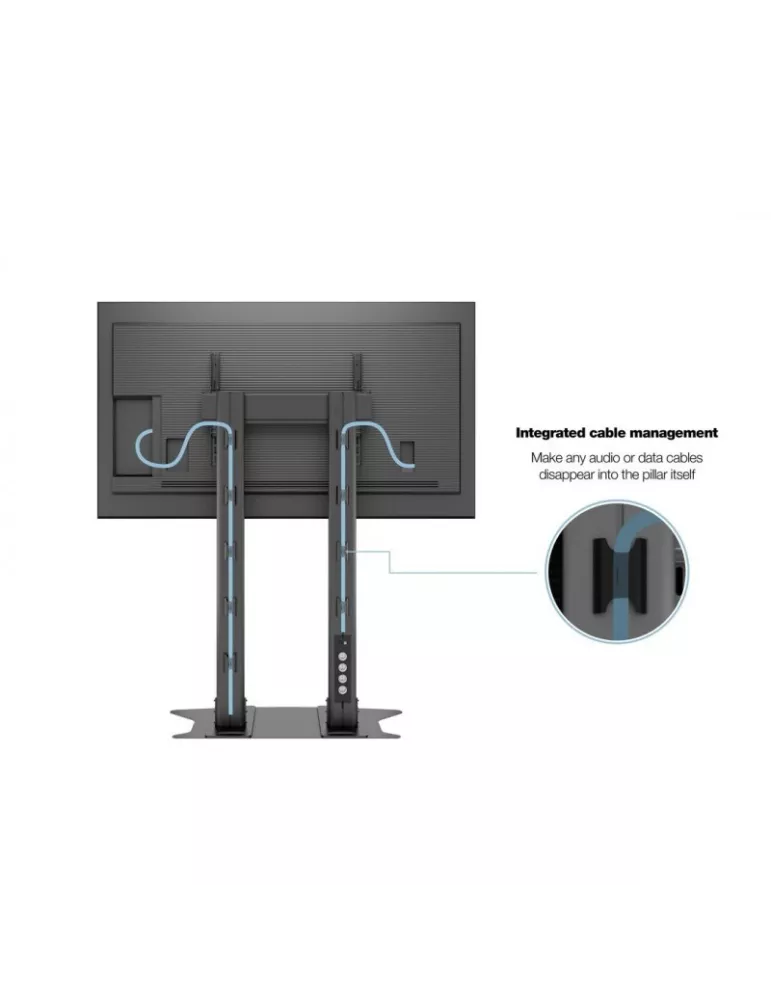 MULTIBRACKETS 2579 Support sol a fixer Multibrackets Public Display Stand 180 Dual Pillar Floorbase Black - écran 70"-110" VESA