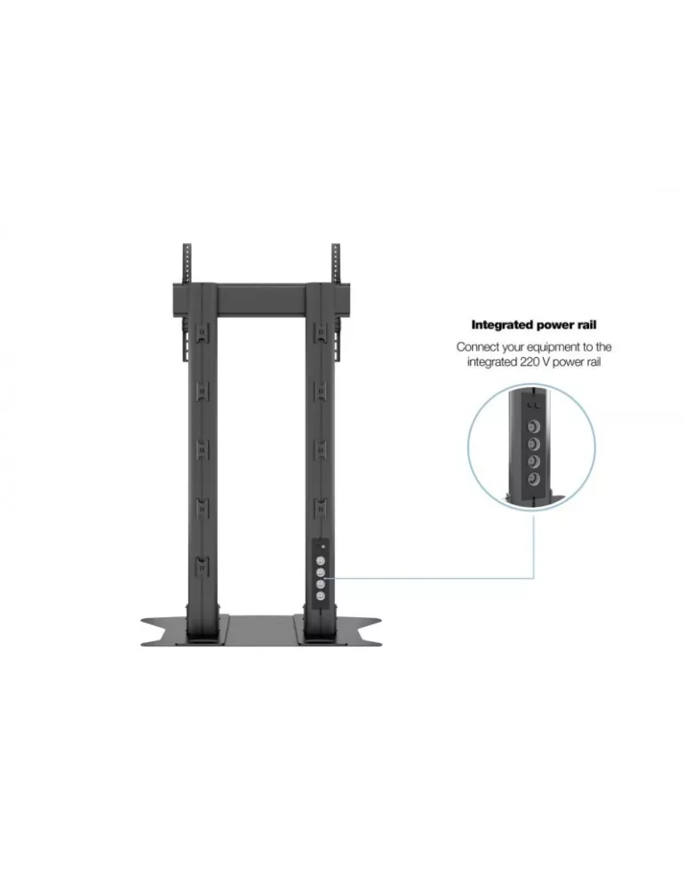 MULTIBRACKETS 2579 Soporte sol a fixer Multibrackets Public Display Stand 180 Dual Pillar Floorbase Negro - écran 70 -110  VES
