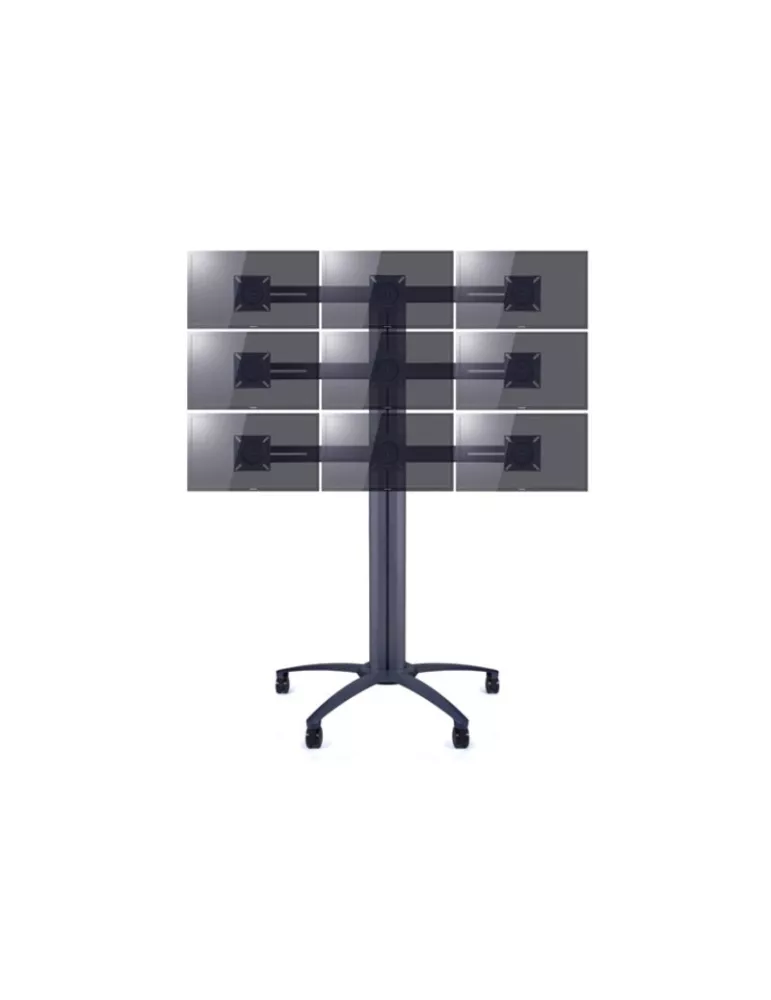 MULTIBRACKETS 6351 Support écran Multibrackets Public Display Stand Triple Screen Mount Silver - 3 screens 10 -24  VESA Max 10