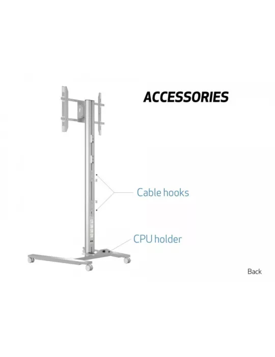MULTIBRACKETS 5341 Mobiler Ständer Multibrackets Public Display Stand 210 HD Single Silver - 55 -80 -Bildschirm VESA Max 800x5