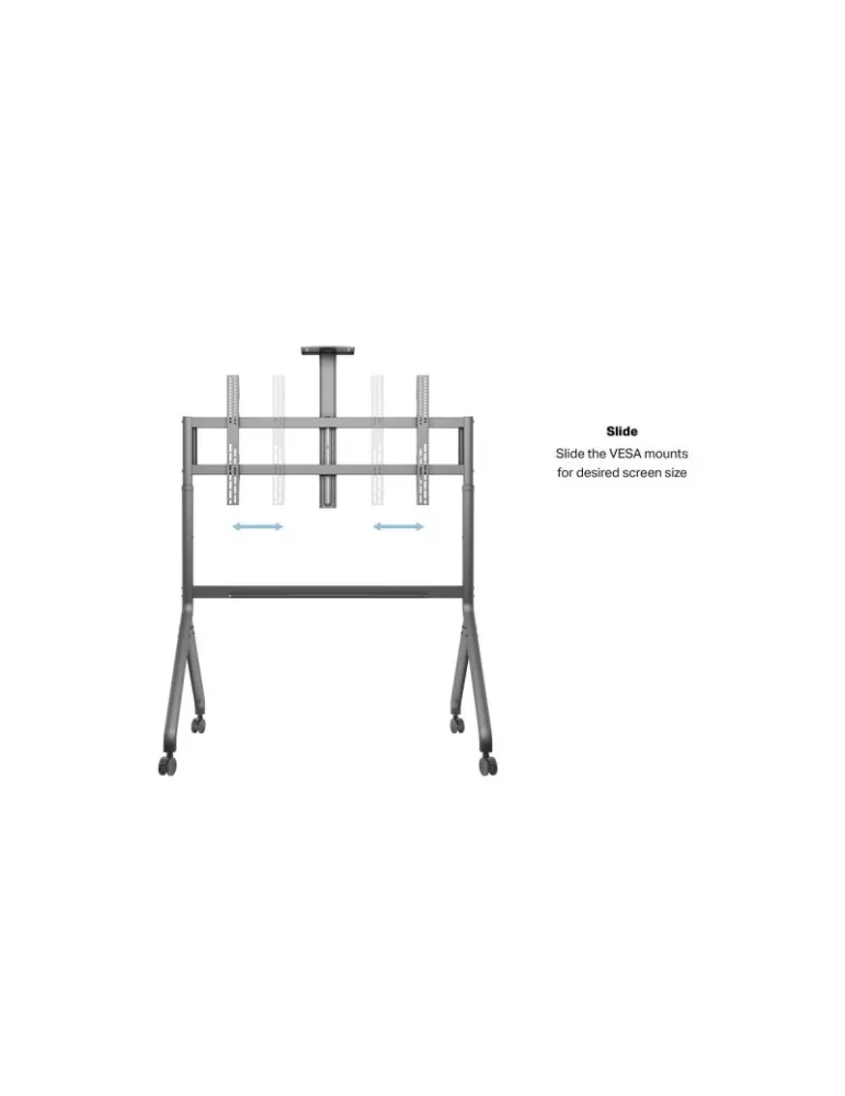 MULTIBRACKETS 6770 Mobiler Bodenständer Multibrackets Collaboration Floorstand - 65 -100 -Bildschirm VESA Max 1200x600 MULTIBR