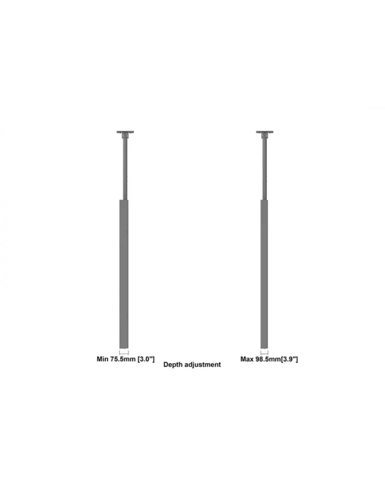 MULTIBRACKETS 5827 Support plafond avec caisson Multibrackets Enclosure 75" Ceiling Medium Noir - écran 75" VESA Max 600x400