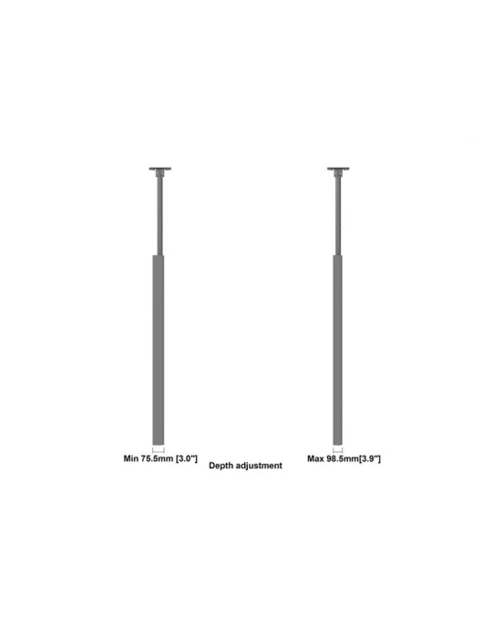 MULTIBRACKETS 5827 Support plafond avec caisson Multibrackets Enclosure 75" Ceiling Medium Noir - écran 75" VESA Max 600x400