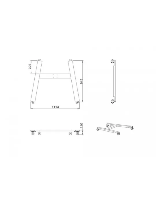 MULTIBRACKETS 6034 Mobile Basis Multibrackets Public Display Stand Wheelbase HD Silver MULTIBRACKETS MUL6034 | MusicGoodDeal
