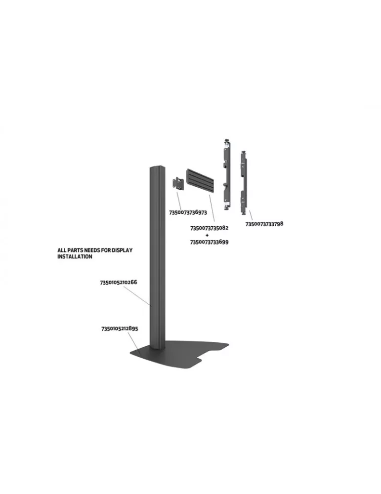 MULTIBRACKETS 4110 Support sol ajustable Multibrackets MBFSC1U 270 Floorstand Column Pro REF  MULTIBRACKETS MUL4110 | MusicGoo