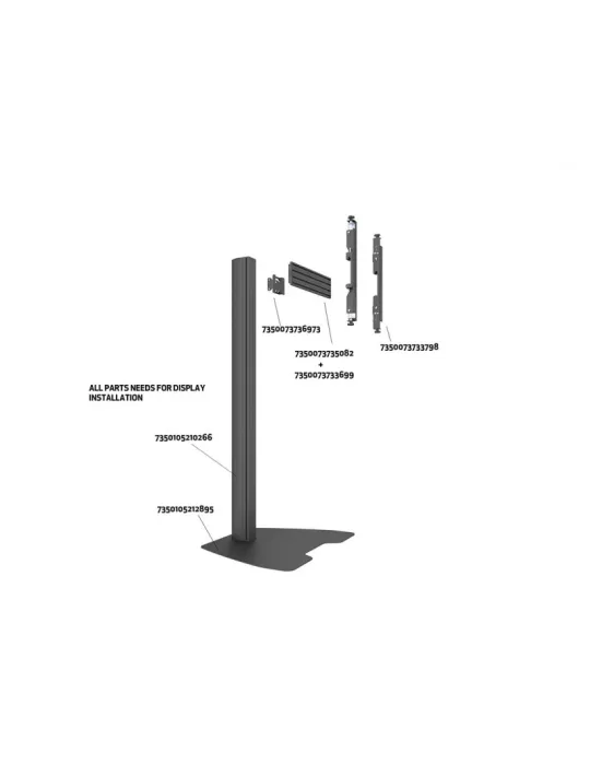 MULTIBRACKETS 4110 Verstellbarer Bodenständer Multibrackets MBFSC1U 270 Floorstand Column Pro REF  MULTIBRACKETS MUL4110 | Mus