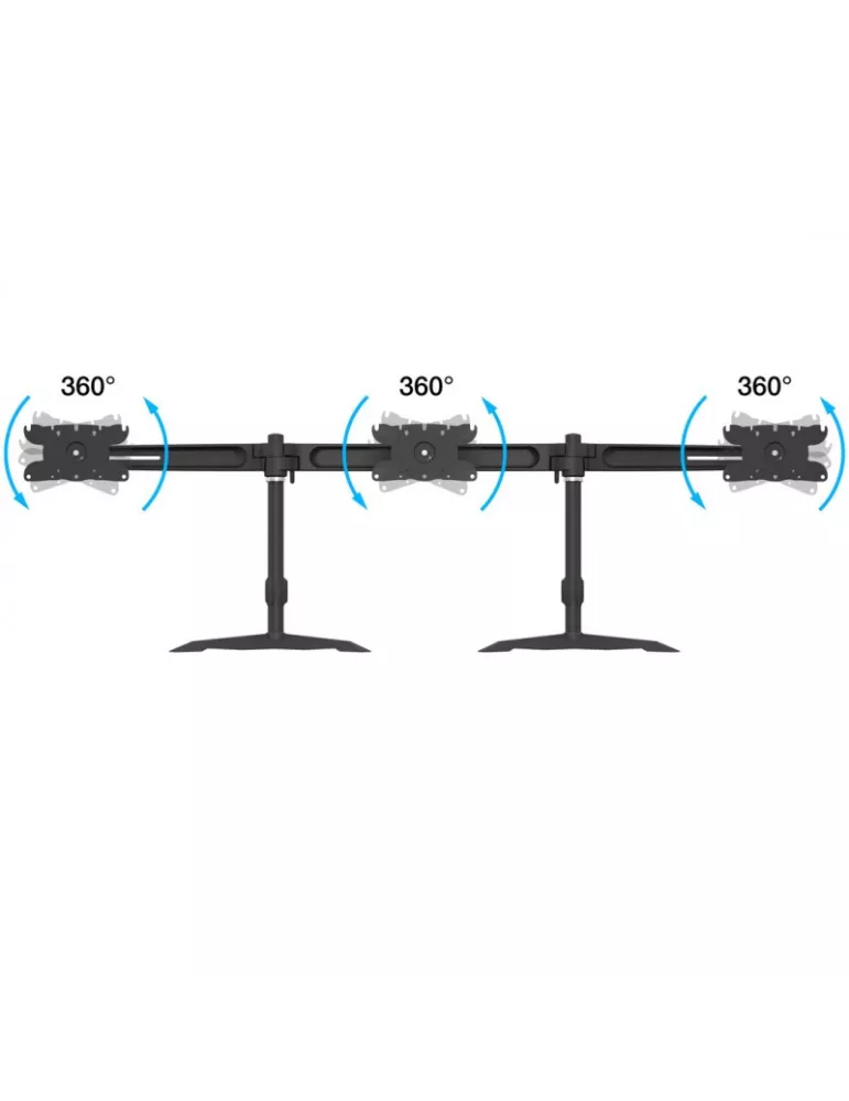 MULTIBRACKETS 1312 Support de table triple rotatif Multibrackets VESA Desktopmount Triple Stand - écran de 24" - 32" Vesa Max 2