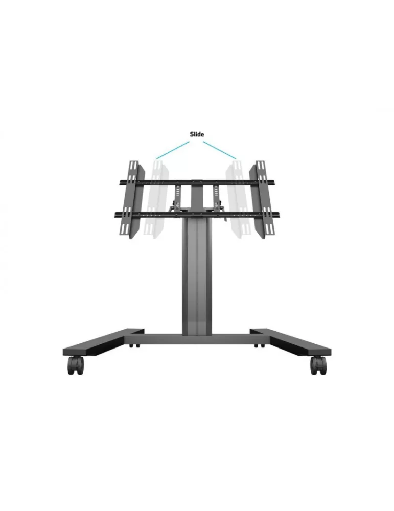 MULTIBRACKETS 6812 Support mobile inclinable Multibrackets Public Display Stand 80 HD Wheelbase Single Black - écran 32"-55" VE
