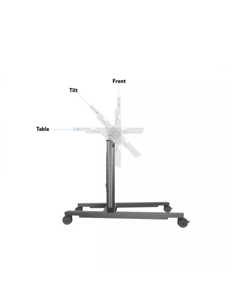 MULTIBRACKETS 6812 Mobiler neigbarer Ständer Multibrackets Public Display Stand 80 HD Wheelbase Single Black - Bildschirm 32 -
