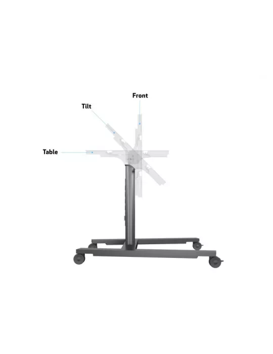 MULTIBRACKETS 6812 Support mobile inclinable Multibrackets Public Display Stand 80 HD Wheelbase Single Black - écran 32"-55" VE