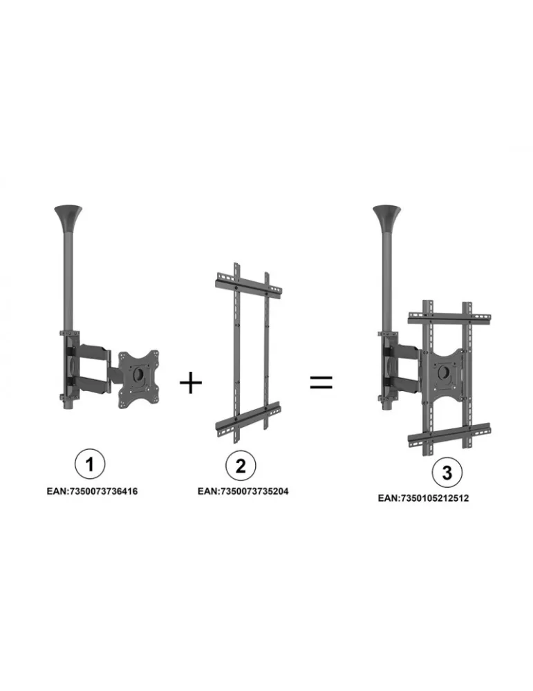 MULTIBRACKETS 2512 Support plafond Multibrackets MBC1FP Ceiling Mount Pro - écran 24"-60" VESA Max 400x600