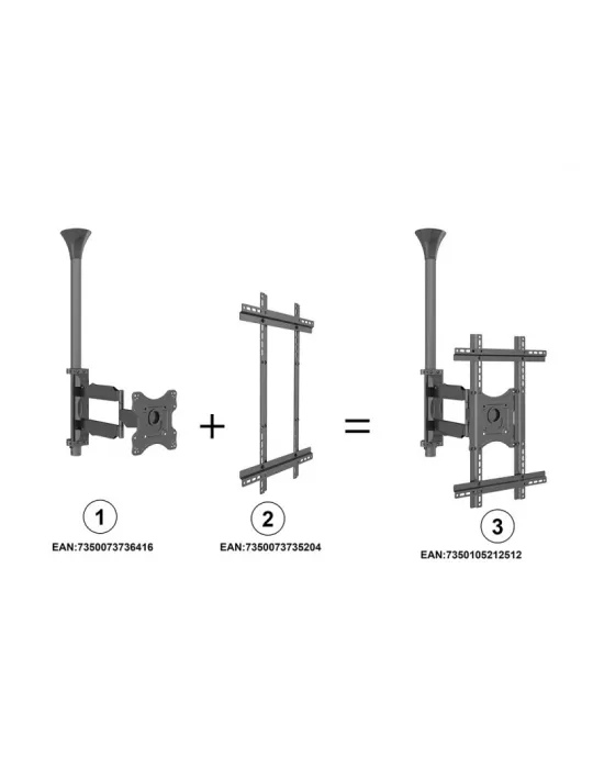 MULTIBRACKETS 2512 Support plafond Multibrackets MBC1FP Ceiling Mount Pro - écran 24"-60" VESA Max 400x600