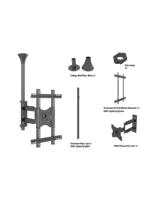 MULTIBRACKETS 2512 Deckenhalterung Multibrackets MBC1FP Ceiling Mount Pro - 24 -60 -Bildschirm VESA Max 400x600 MULTIBRACKETS