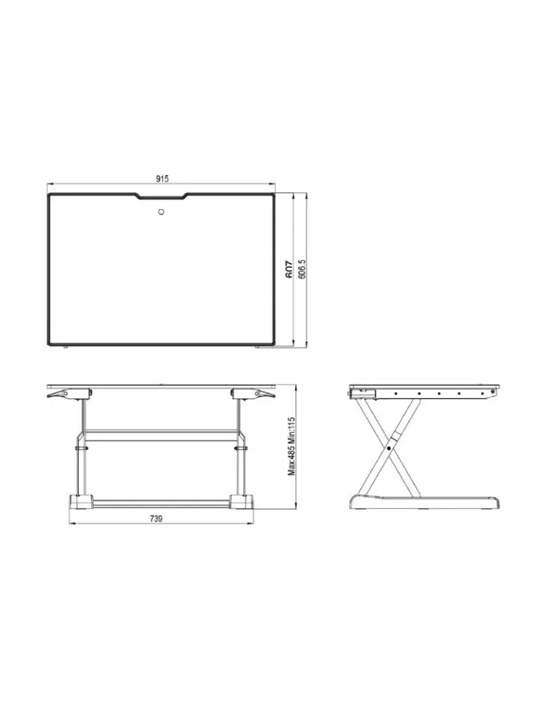 MULTIBRACKETS 4337 Verstellbarer Schreibtischständer Multibrackets Deskstand Workstation I MULTIBRACKETS MUL4337 | MusicGoodDe