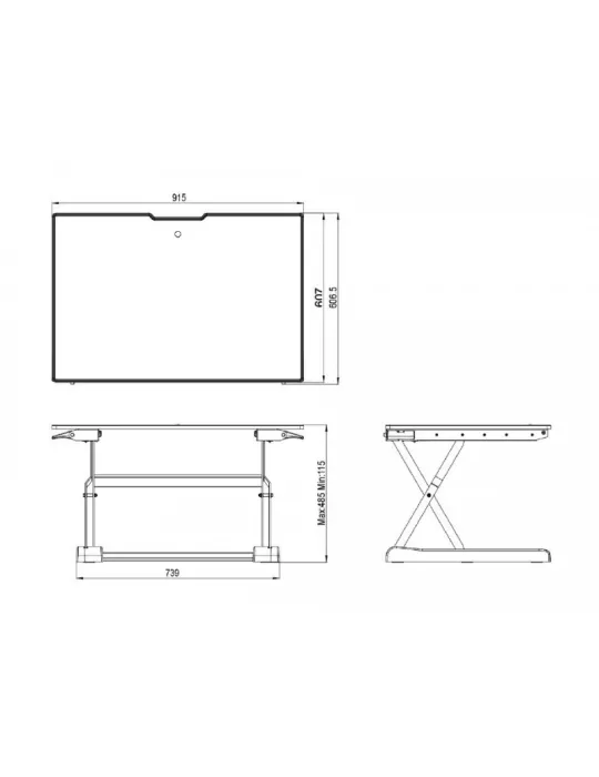 MULTIBRACKETS 4337 Support de bureau ajustable Multibrackets Deskstand Workstation I MULTIBRACKETS MUL4337 | MusicGoodDeal