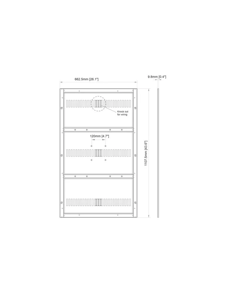 MULTIBRACKETS 9375 Plaque Arrière Caisson 46"  M Pro Series