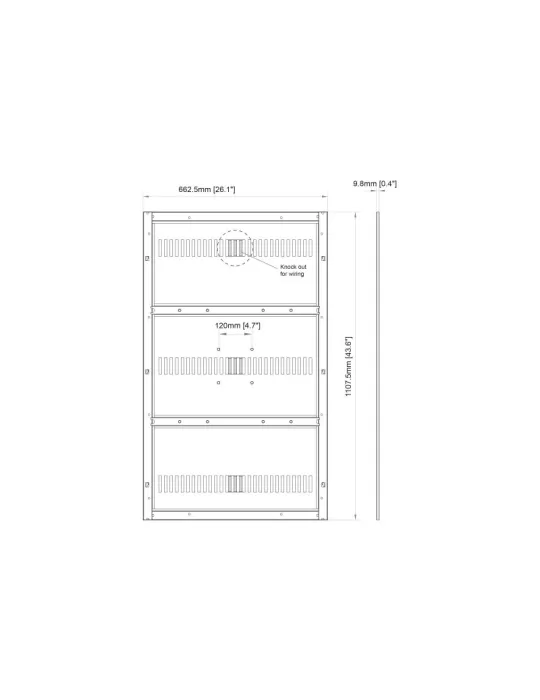 MULTIBRACKETS 9375 Plaque Arrière Caisson 46"  M Pro Series